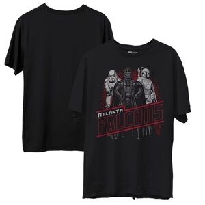 Men's Junk Food Black Atlanta Falcons Empire Star Wars T-Shirt Size XL NWT